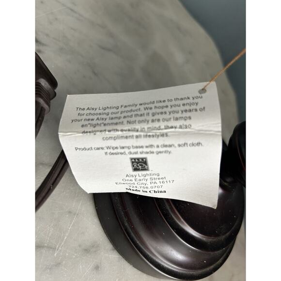 Vintage The Classic Hurricane Style Table Lamp By Alsy Lighting New In Box READ - Picture 7 of 12